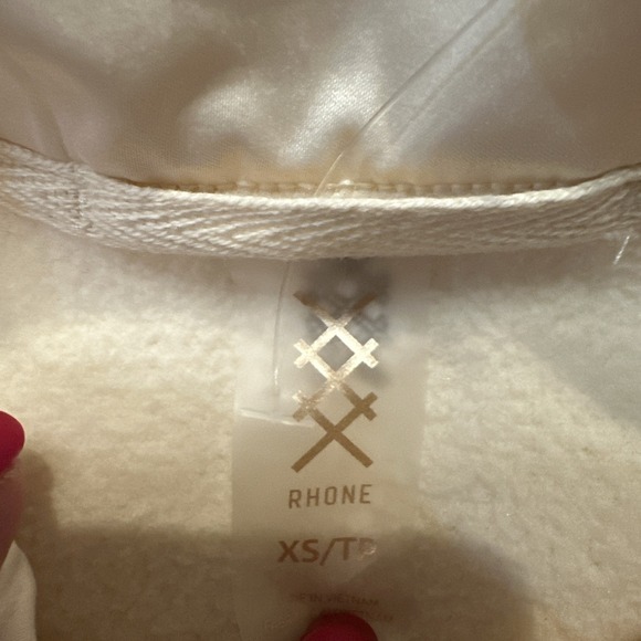 Rhône Aloft Fleece Vest Full Zip Gold Logo Stretch Cream Women's X-Small - Picture 6 of 10